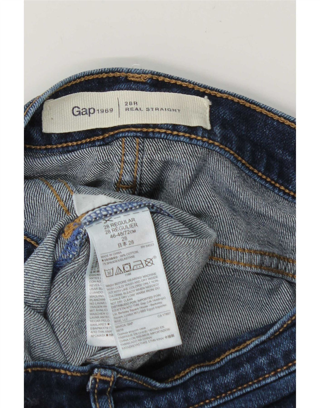 Gap Mens Straight Jeans W28 L29 Blue Cotton