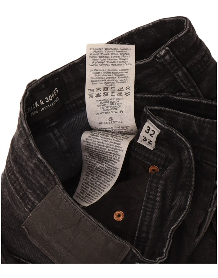 Jack & Jones Mens GLENN Slim Jeans W32 L32 Grey Cotton
