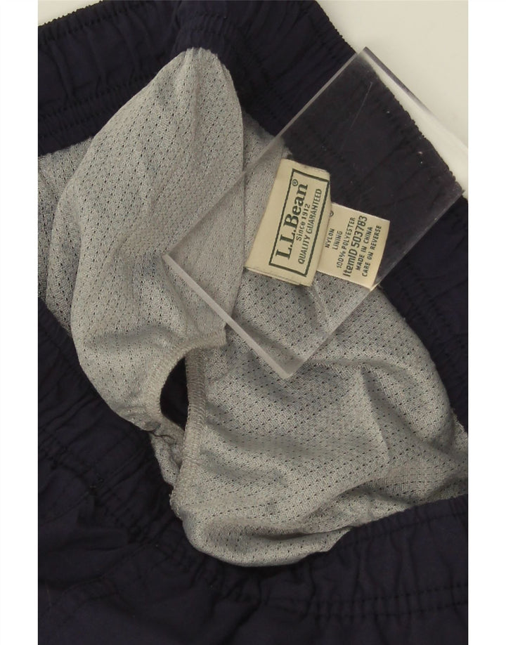 L.L.BEAN Mens Swimming Shorts Small Navy Blue Nylon