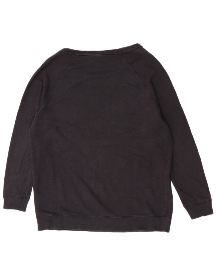 Nike Womens Graphic Oversized Sweatshirt Jumper UK 14 Medium Black Cotton