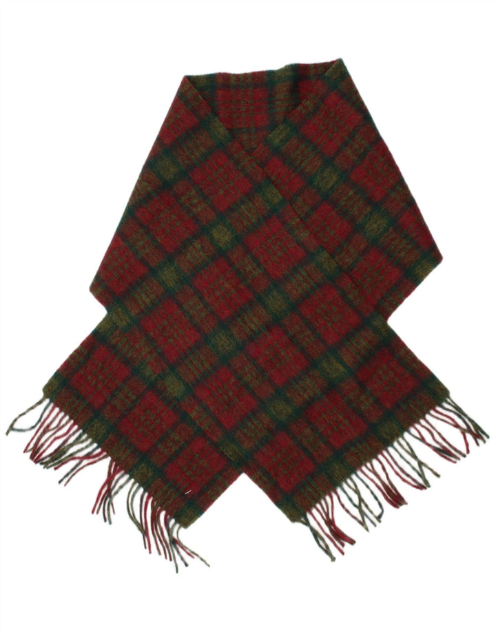John Hanly&Co Ltd Womens Rectangle Scarf One Size Red Plaid Classic