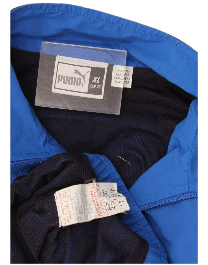 Puma Mens Tracksuit Top Jacket XL Blue Colourblock Polyester