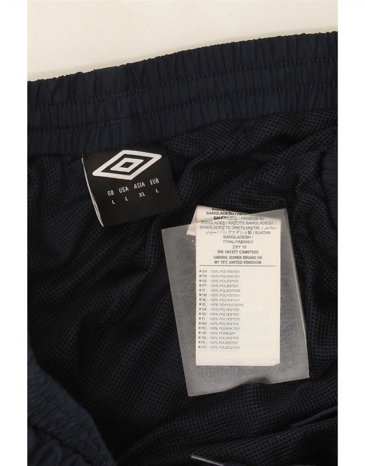 Umbro Mens Tracksuit Trousers Joggers Large Navy Blue Polyester