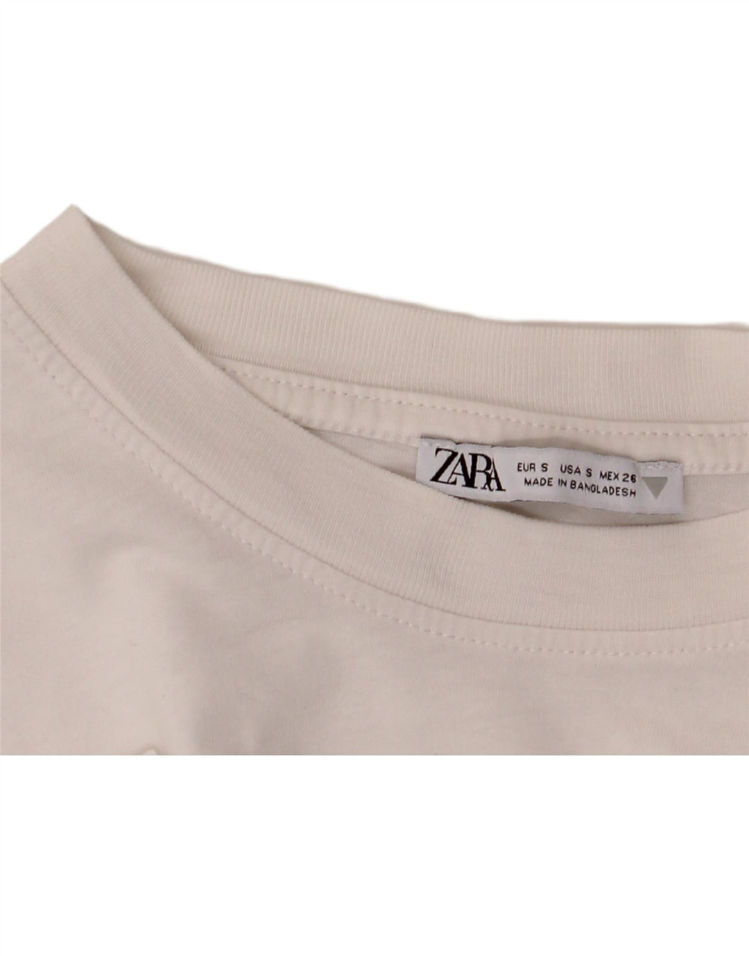 ZARA Womens T-Shirt Top UK 10 Small White Vintage Zara and Second-Hand Zara from Messina Hembry 
