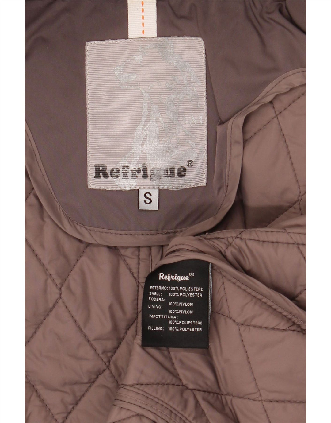 Refrigiwear Womens Quilted Jacket UK 10 Small Grey Polyester