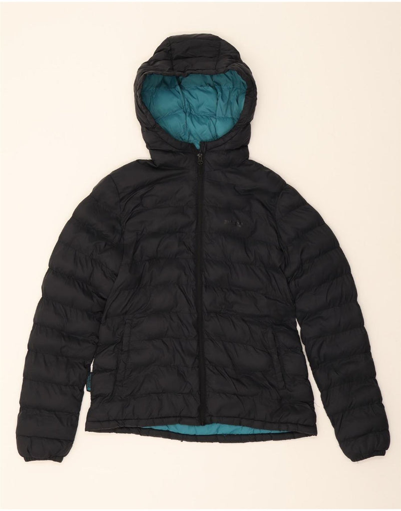 MOUNTAIN WAREHOUSE Womens Oversized Hooded Padded Jacket UK 10 Small Black Vintage Mountain Warehouse and Second-Hand Mountain Warehouse from Messina Hembry 