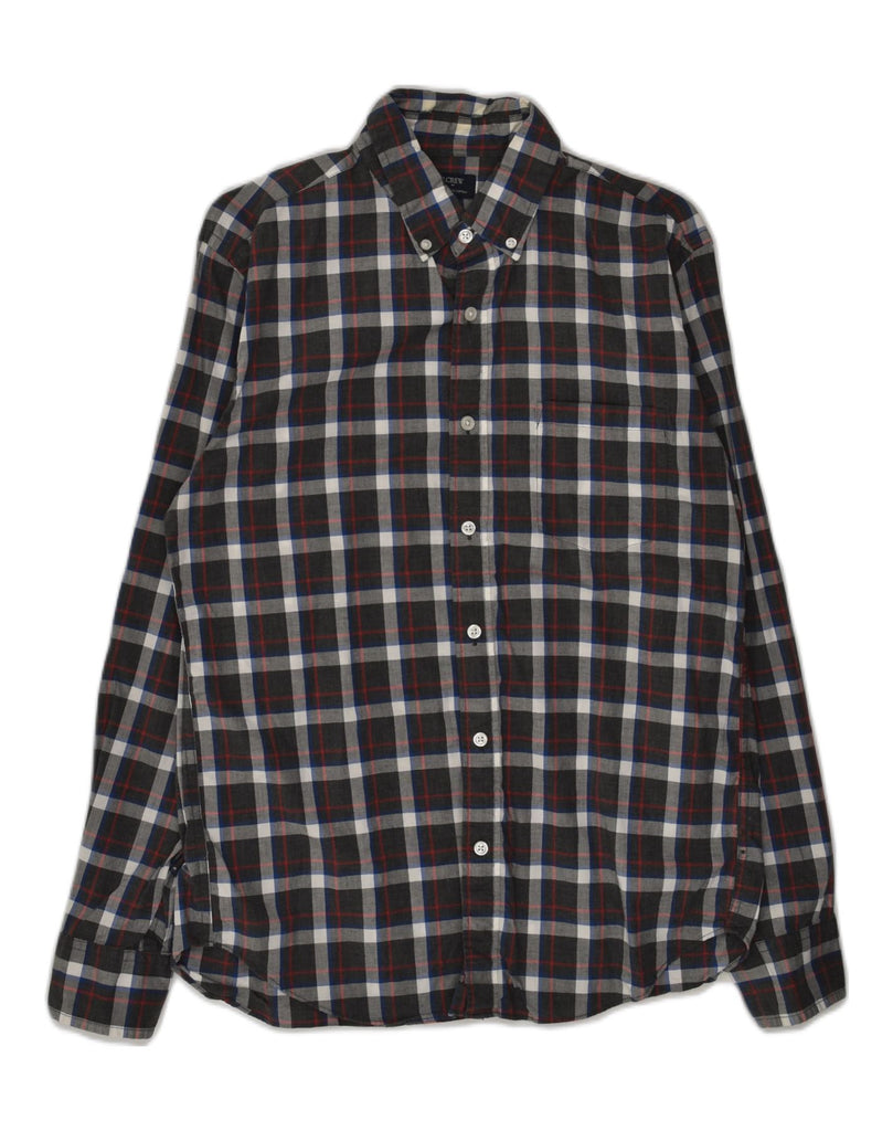 J. CREW Mens Shirt Medium Black Check Cotton | Vintage J. Crew | Thrift | Second-Hand J. Crew | Used Clothing | Messina Hembry 