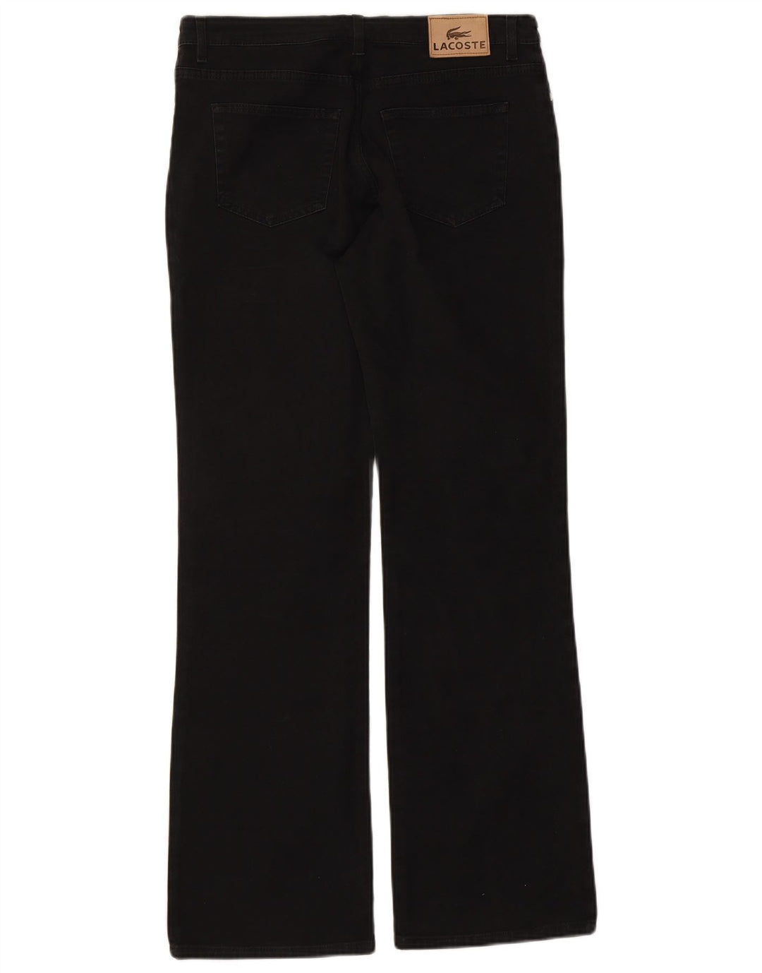 Lacoste Womens Bootcut Jeans Size 44 Large W36 L33 Black Cotton