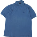 TRUSSARDI Mens Polo Shirt XL Blue Cotton