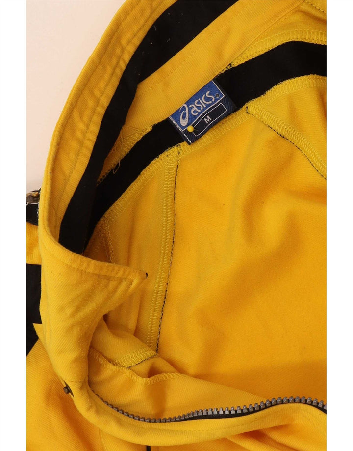 Asics Mens Graphic Tracksuit Top Jacket Medium Yellow Colourblock