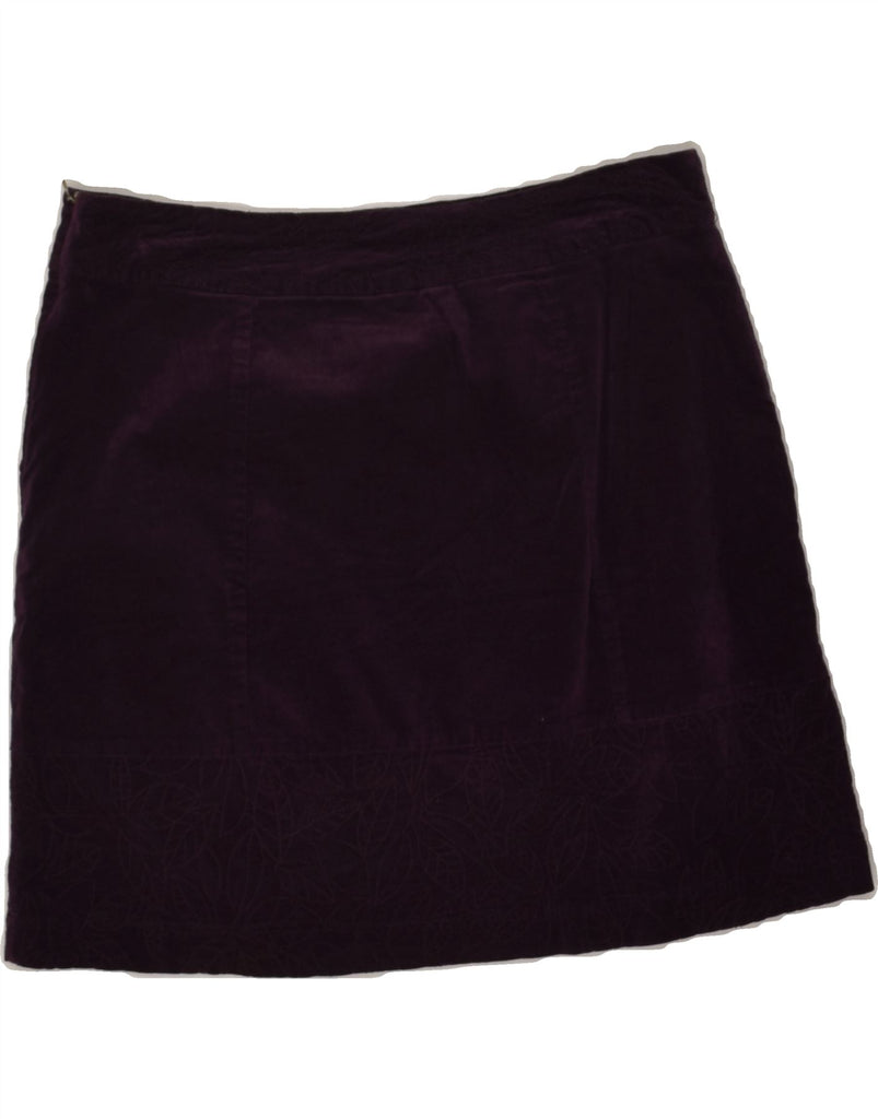 WHITE STUFF Womens Velvet Mini Skirt UK 12 Medium W30  Purple | Vintage White Stuff | Thrift | Second-Hand White Stuff | Used Clothing | Messina Hembry 