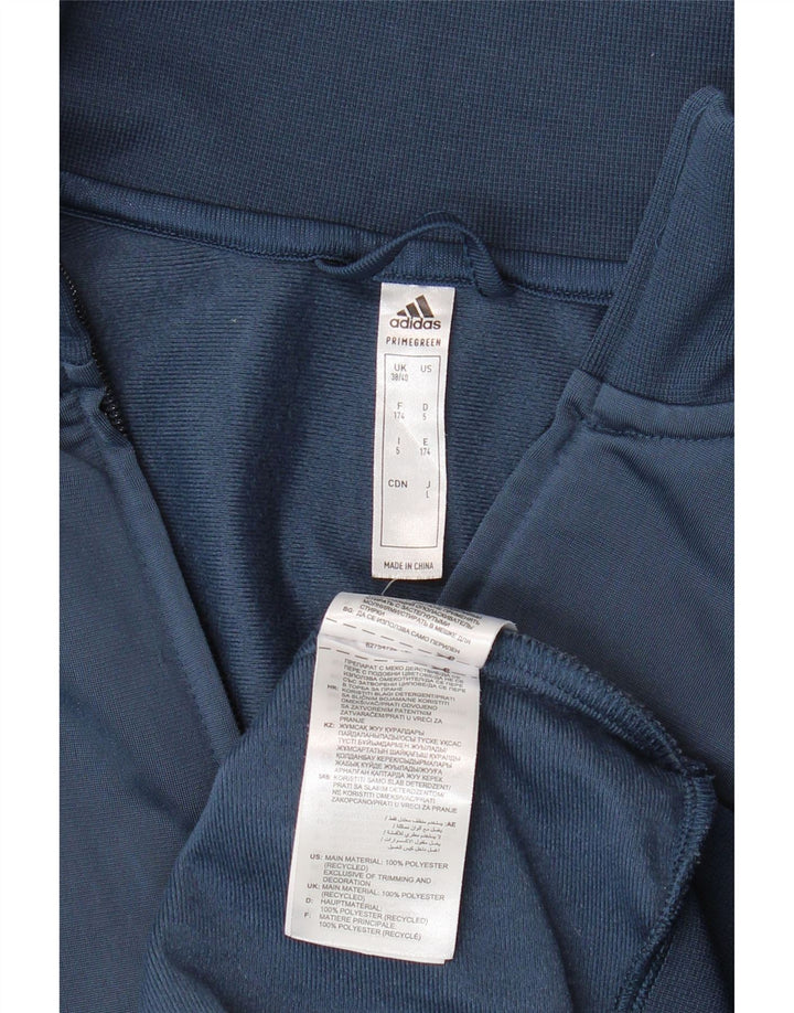 ADIDAS Mens Primegreen Tracksuit Top Jacket UK 38/40 Medium Navy Blue