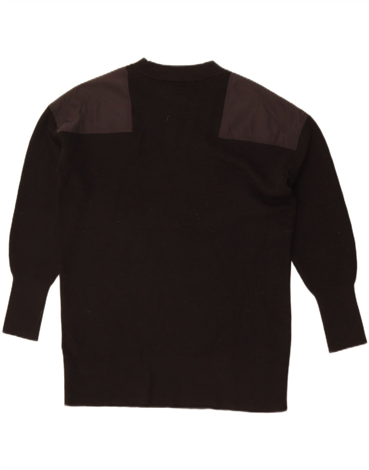 Cos Mens Loose Fit Crew Neck Jumper Sweater Small Black Wool