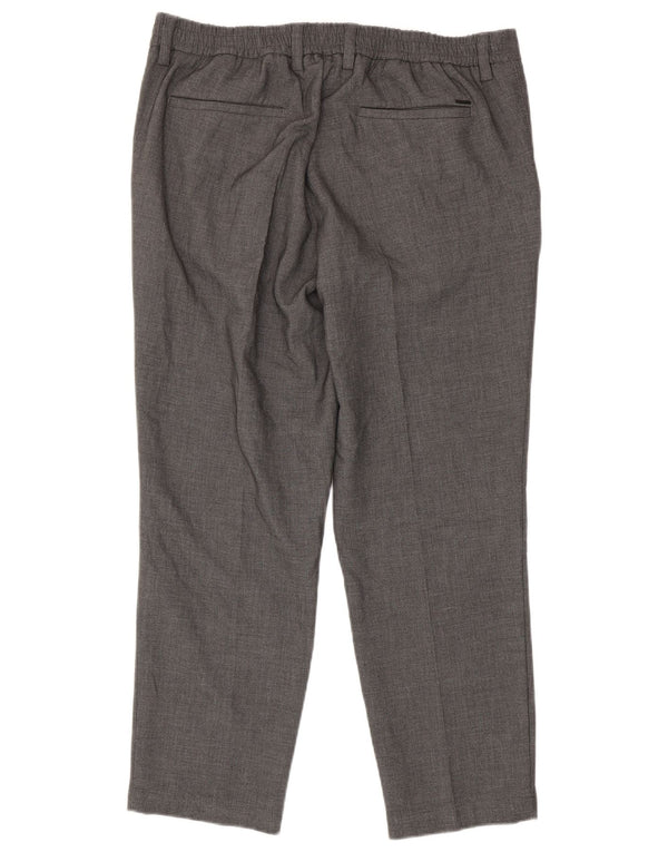 Mac Mens Straight Chino Trousers W38 L28 Grey Polyester