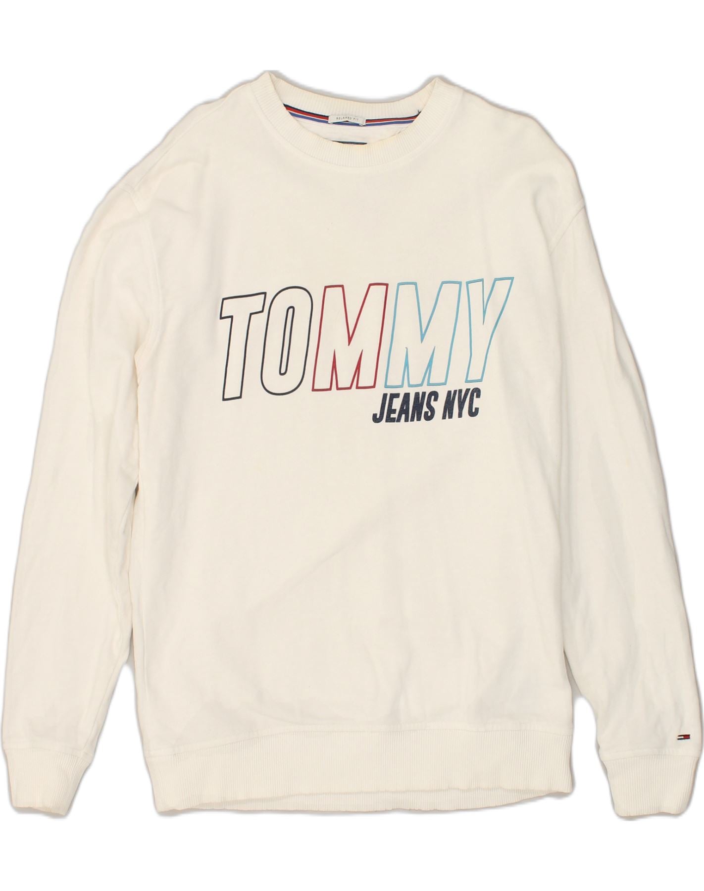 Relaxed Fit Printed Sweatshirt - White/NYC - Men