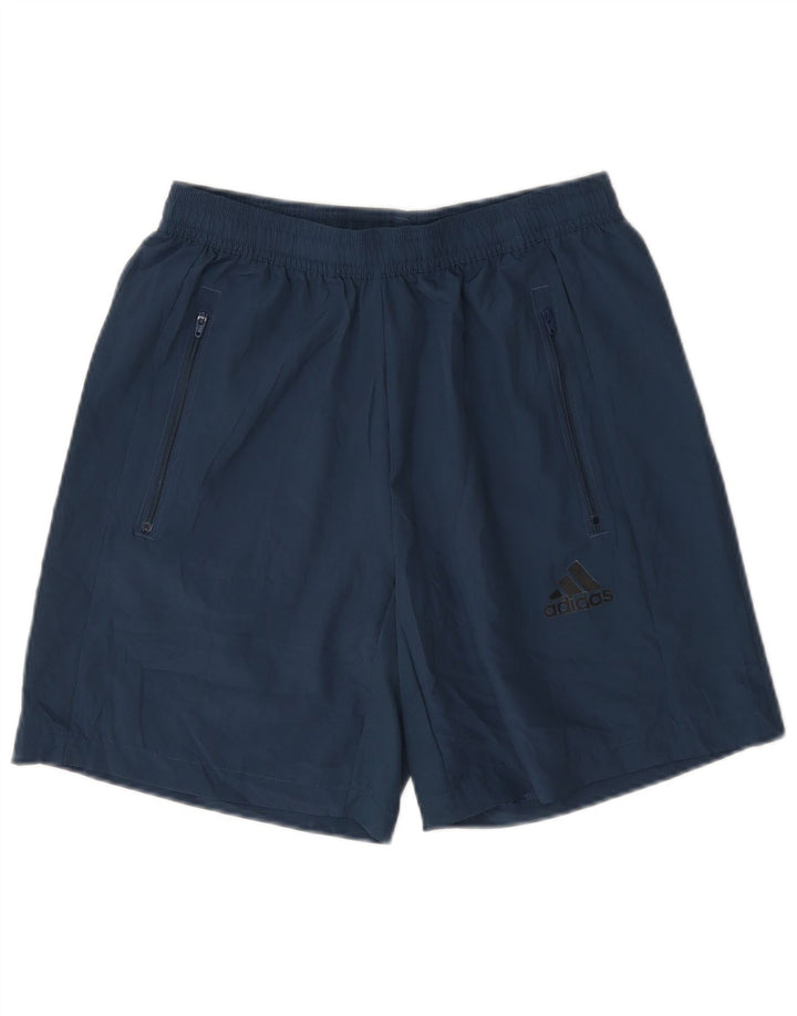 Adidas Mens Aeroready Sport Shorts Small Navy Blue Polyester