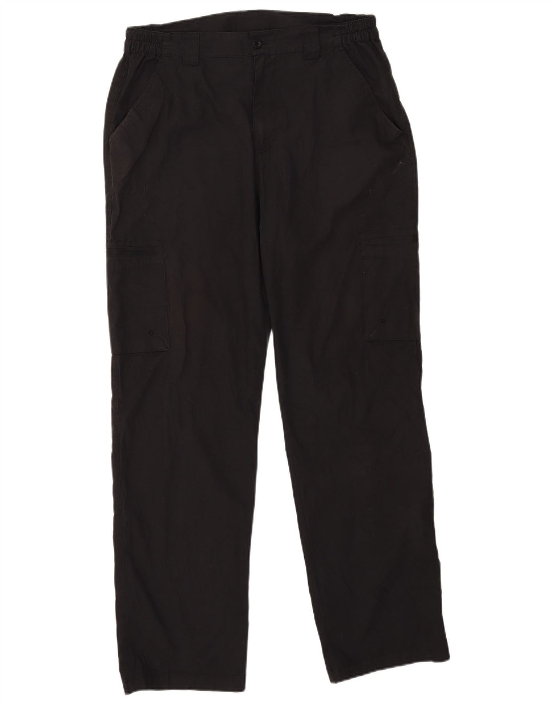 Mountain Warehouse Mens Straight Cargo Trousers W34 L32 Black Polyester