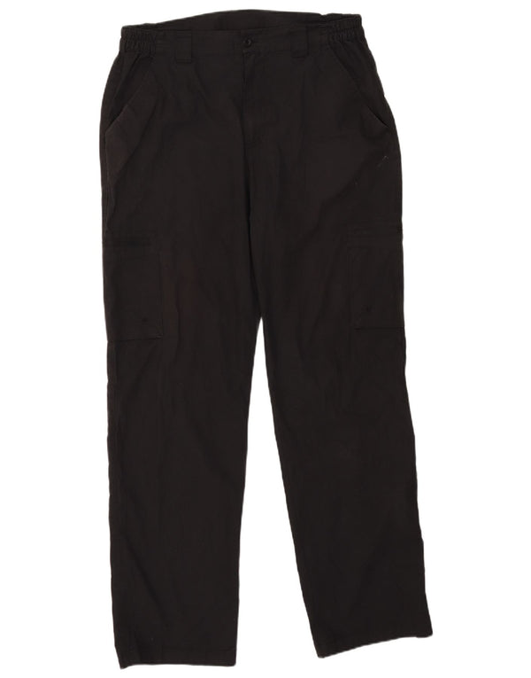 Mountain Warehouse Mens Straight Cargo Trousers W34 L32 Black Polyester