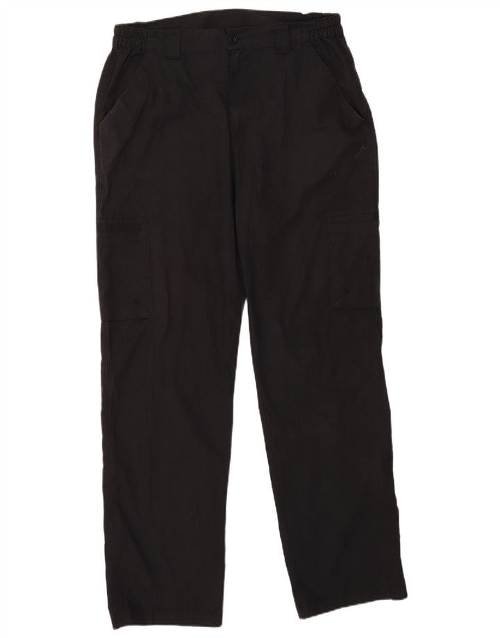 Mountain Warehouse Mens Straight Cargo Trousers W34 L32 Black Polyester