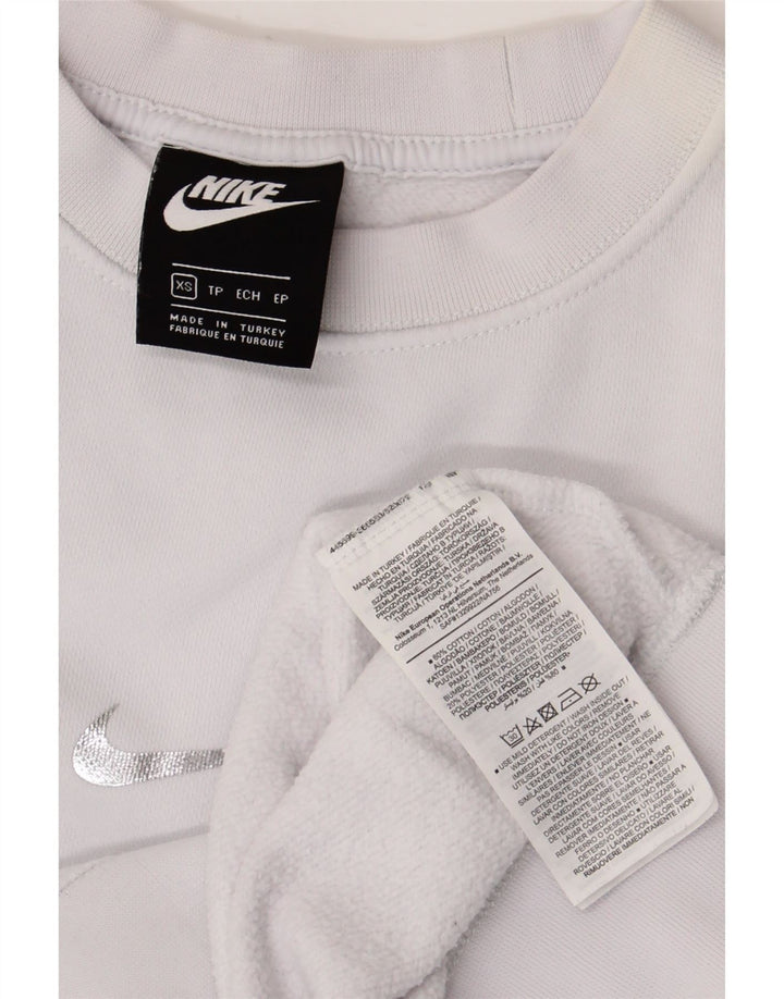 Nike Womens Oversized Sweatshirt Jumper UK 6 XS Multicoloured Colourblock