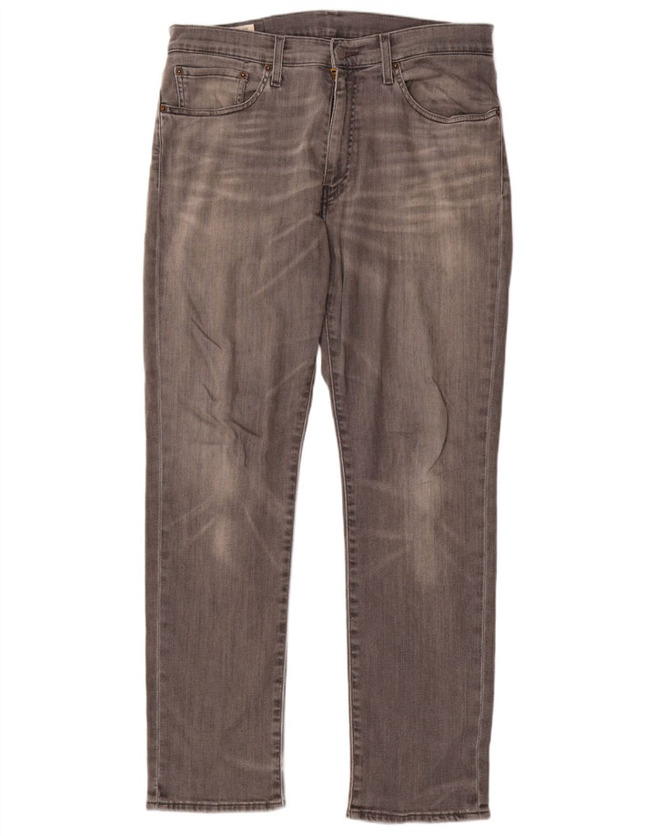 Levi's Mens Straight Jeans W34 L30 Grey Cotton