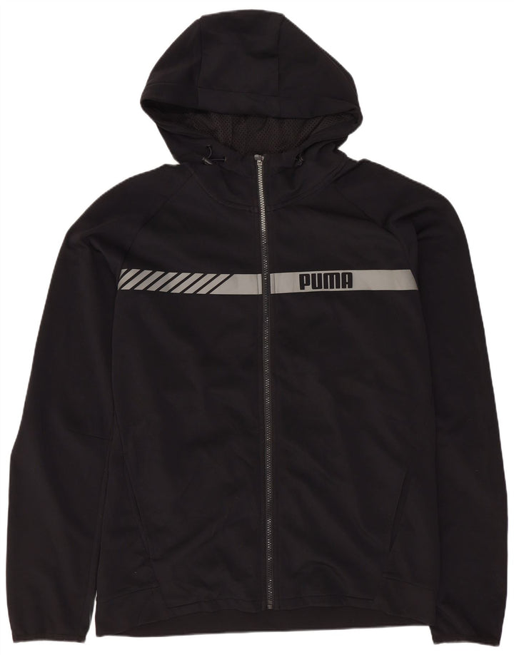 PUMA Mens Zip Hoodie Sweater Medium Black