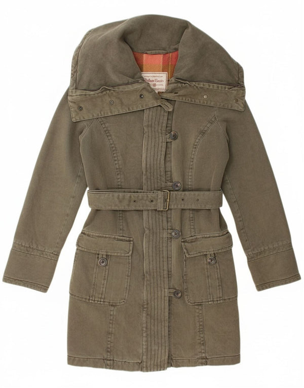 Marlboro Classics Womens Windbreaker Coat UK 12 Medium Green Cotton