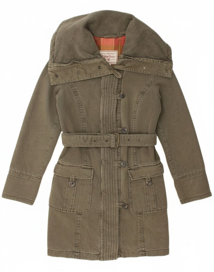 Marlboro Classics Womens Windbreaker Coat UK 12 Medium Green Cotton