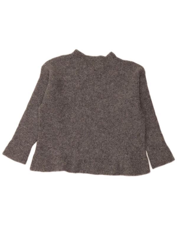 Calvin Klein Girls Crew Neck Jumper Sweater 9-10 Years Large Grey Polyamide