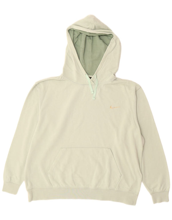 Nike Mens Hoodie Jumper Large Green Cotton