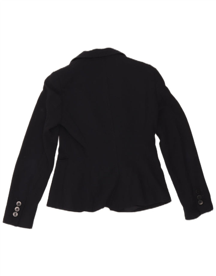 Emporio Armani Womens 2 Button Blazer Jacket UK 8 Small Navy Blue
