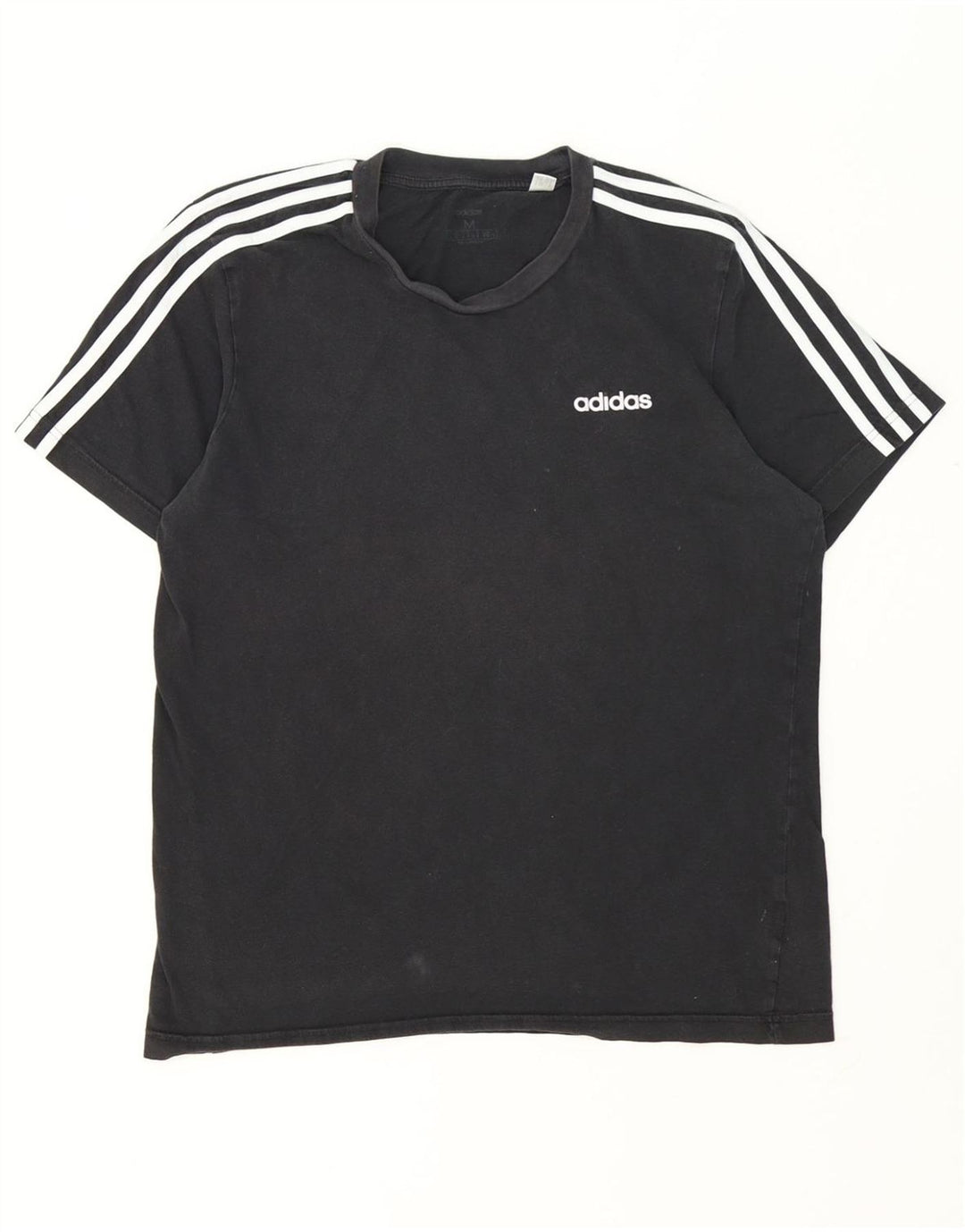 Adidas Mens T-Shirt Top Medium Black Cotton