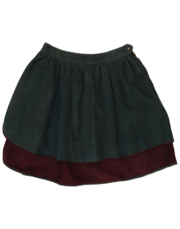 Vintage Womens A-Line Skirt IT 40 Small W26  Green Colourblock