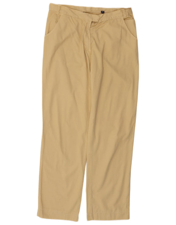 Ellesse Womens Straight Chino Trousers UK 18 XL W36 L30 Yellow Cotton