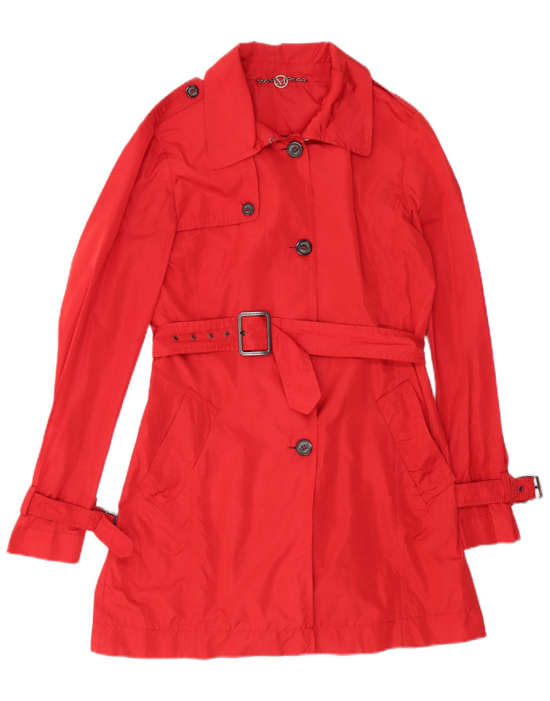 MARELLA Womens Trench Coat UK 10 Small Red Polyester