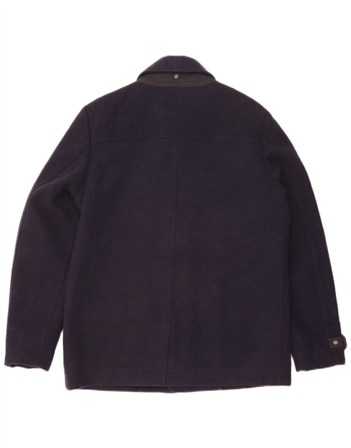 GEOX Mens Respira Utility Jacket UK 42 XL Navy Blue Wool