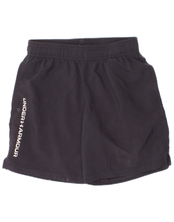 Under Armour Boys Graphic Sport Shorts 7-8 Years Small Black Polyester