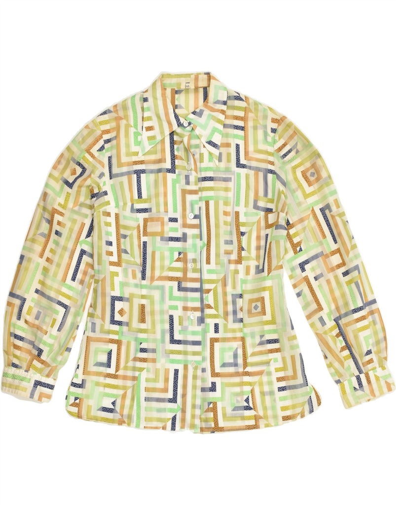 VINTAGE Womens Shirt IT 46 Large Multicoloured Geometric | Vintage Vintage | Thrift | Second-Hand Vintage | Used Clothing | Messina Hembry 