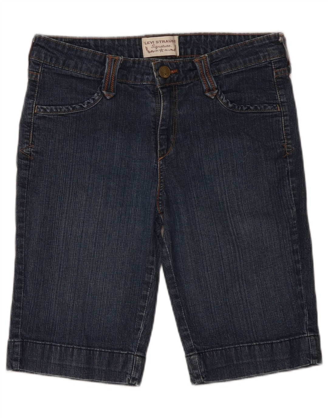 LEVI'S Womens Signature Denim Shorts W32 Large Blue