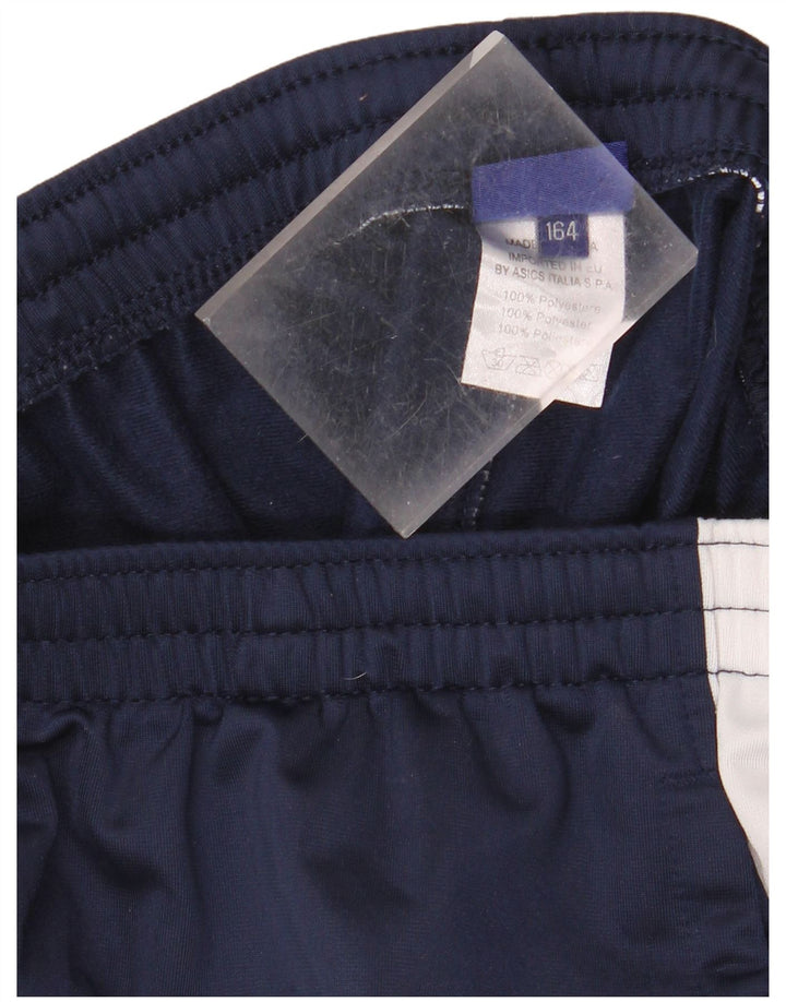 Asics Boys Tracksuit Trousers 13-14 Years  Navy Blue Colourblock Polyester