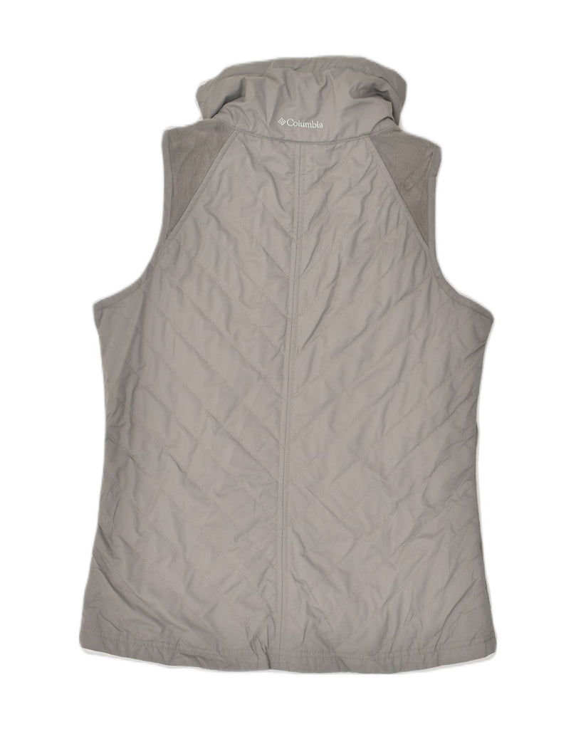 COLUMBIA Womens Quilted Gilet UK 10 Small Grey Polyester | Vintage Columbia | Thrift | Second-Hand Columbia | Used Clothing | Messina Hembry 