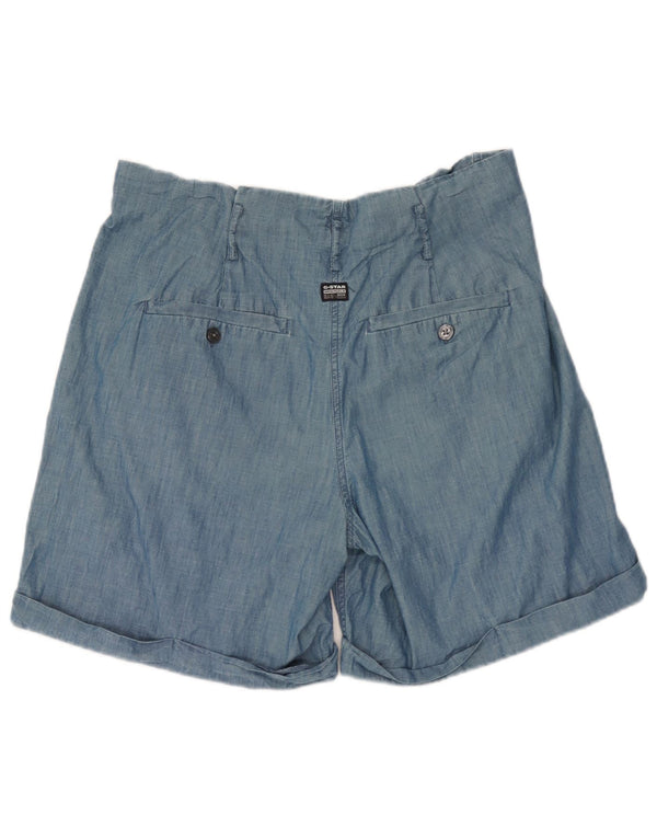 G-Star Womens Pegged Chino Shorts W30 Medium Blue Cotton