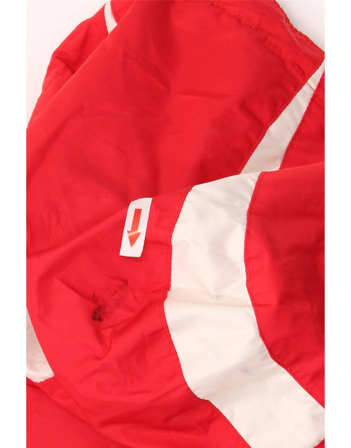 Ladakh Mens Hooded Ski Jacket EU 50 Large Red Colourblock Polyester