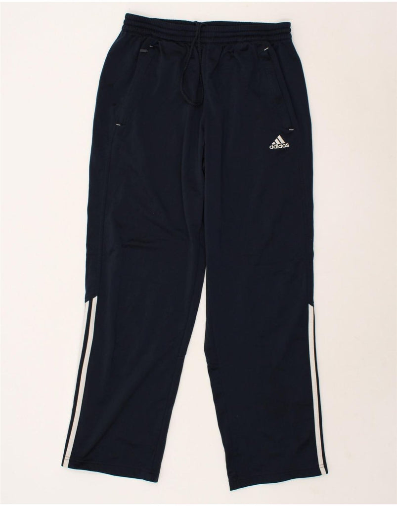 ADIDAS Mens Graphic Tracksuit Trousers Large Navy Blue Polyester | Vintage Adidas | Thrift | Second-Hand Adidas | Used Clothing | Messina Hembry 