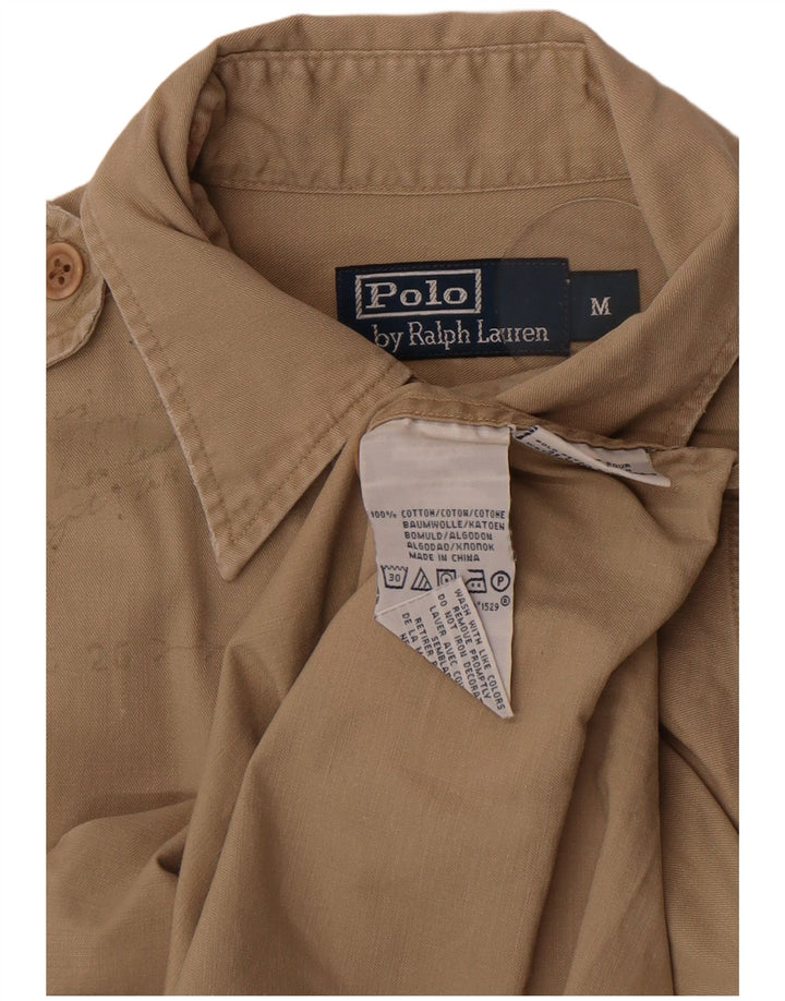 Polo Ralph Lauren Mens Shirt Medium Beige Cotton