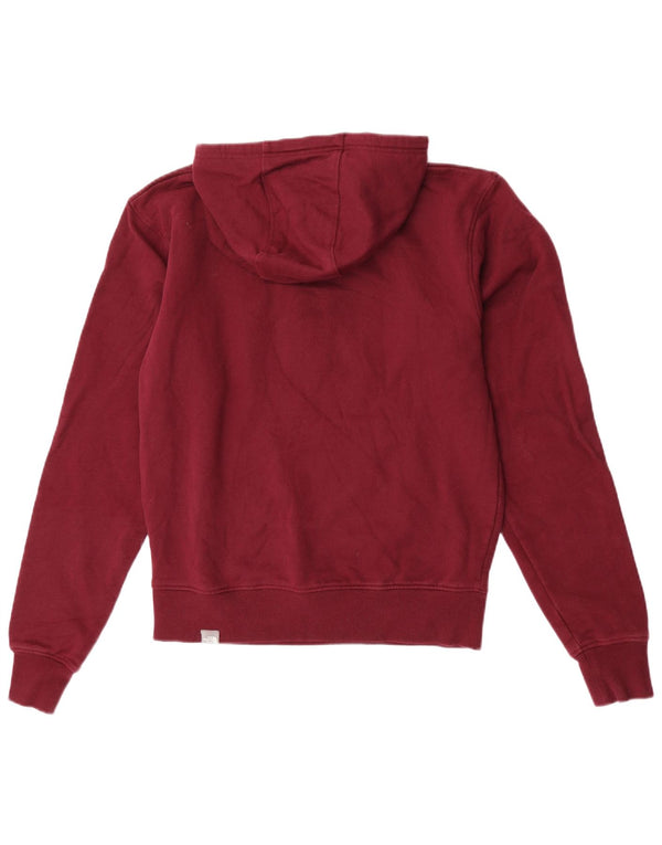 The North Face Mens Graphic Hoodie Jumper Medium Burgundy Cotton