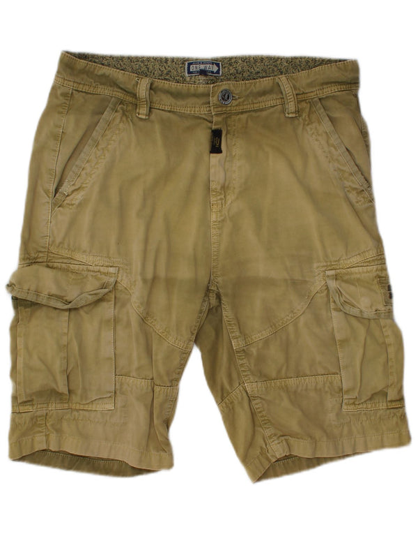 ONE WAY Mens Cargo Shorts Medium W32  Khaki Cotton