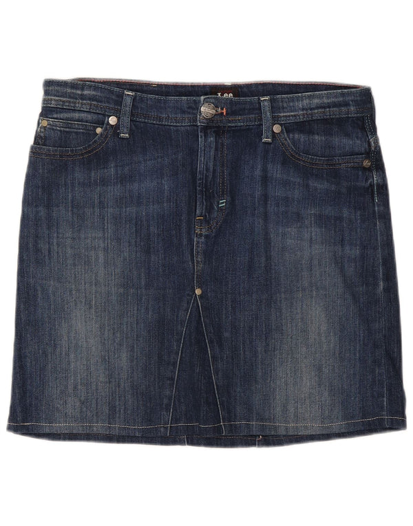 Lee Womens Como Mini Denim Skirt W30 Medium Blue Cotton