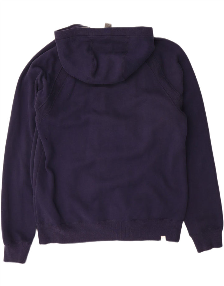 PUMA Mens Graphic Zip Hoodie Sweater Medium Navy Blue Cotton