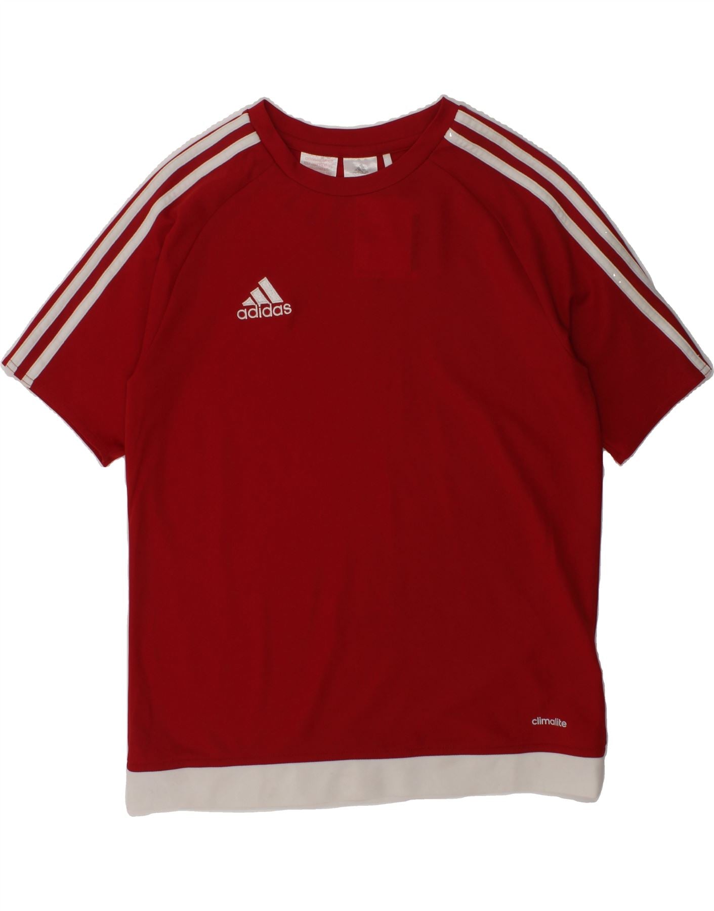 Men's adidas Ultimate 2.0 Climalite Short Sleeves Black Logo T-Shirt BP9733  Red